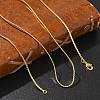 1.5mm Rack Plating Brass Serpentine Chain Necklaces for Women Men MAK-L044-12G-1