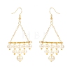 Vintage Glass Pearl Dangle Earrings for Girl Women Gift EJEW-TA00007-2