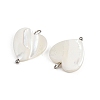 Natural Shell Heart Pendants X1-STAS-D378-34P-2
