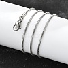 Non-Tarnish 304 Stainless Steel Snake Chain Necklaces NJEW-E122-32B-2