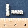 Brass Textured Tube Beads KK-H532-01B-S-3