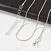 Brass Round Snake Chain Necklaces X-MAK-T006-11B-S-2
