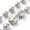 Tarnish Resistant 304 Stainless Steel Ball Chain Necklace & Bracelet Set STAS-D181-02P-02A-4