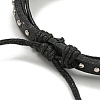 Braided PU Leather & Waxed Cords Multi-strand Bracelets BJEW-P329-09B-P-3