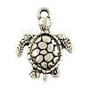 Tibetan Style Alloy Sea Turtle Pendants TIBEP-22101-AS-LF-1