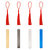 4 Sets 4 Colors Stainless Steel Bookmarks AJEW-TA0001-21-9