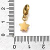 Star 304 Stainless Steel Rhinestone Pendants Decoration STAS-R159-57G-4