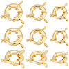 9Pcs 3 Styles Rack Plating Brass Spring Clasps KK-BBC0005-66-1