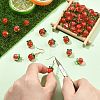 40Pcs Transparent Resin with Transparent Glass Pendants PALLOY-CJ00193-5