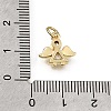 Brass Micro Pave Clear Cubic Zirconia Charms CU-L001-14G-07-3