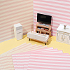 4Bags 2 Colors PVC Self-Adhesive Wallpaper for Dollhouse DIY-PH0036-71-4