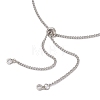 304 Stainless Steel Curb Chain Macrame Pouch Slider Necklace Making NJEW-JN05067-03-3