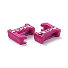 Spray Painted Zinc Alloy Slide Charms ALRI-WH0005-13L-4