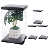 4 Sets Clear Plastic Packing Boxes with Paper Top and Bottom CON-GO0001-28B-1