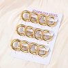 202 Stainless Steel Huggie Hoop Earrings EJEW-O087-08B-G-3
