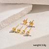 3 Pairs Snowflake Stainless Steel Stud Earring Sets FG5977-3-2