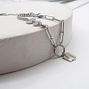201 Stainless Steel Good Luck Word Charm Bracelets FS-WG4BBAD-01-2