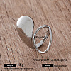 Irregular 304 Stainless Steel Cuff Open Rings for Women AJ8758-1-1