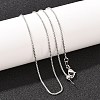1MM Brass Box Chain Adjustable Slider Necklaces KK-H533-10B-P-3