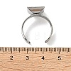 304 Stainless Steel Cuff Ring Findings STAS-B126-08P-3