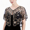 Polyester with Plastic Sequin Shawls AJEW-BM0001-60A-5