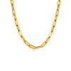 Stainless Steel Paperclip Chain Necklaces for Women PW-WG12199-02-1