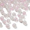 Transparent Crackle Baking Paint Glass Beads Strands LS-DGLA-XCP0001-29-1