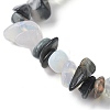 2Pcs 2 Style Opalite Chip & Natural Tiger Eye & Natural Black Onyx Beaded Stretch Bracelets Set BJEW-TA00411-3