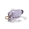 Transparent Resin Pendants RESI-E028-01G-08-3