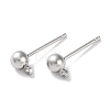 Rack Plating Brass Stud Earring Settings KK-F090-16P-02-1