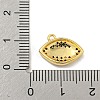 Rack Plating Brass Micro Pave Cubic Zirconia Pendants KK-P277-11G-3