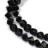 Natural Black Onyx(Dyed & Heated) Beads Strands G-A257-A01-01-4