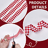 Polyester Tartan Pattern Ribbon OCOR-WH0078-540B-3