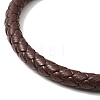 Leather Braided Cord Bracelet with 304 Stainless Steel Clasp for Men Women BJEW-C021-09-4