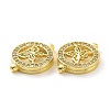 Rack Plating Brass Micro Pave Clear Cubic Zirconia Connector Charms KK-C008-05G-3