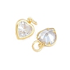 Brass Glass Charms KK-A269-51G-2