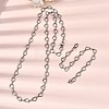 304 Stainless Steel Heart Link Chain Bracelet & Necklace Jewelry Sets SJEW-L199-13P-1