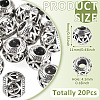20Pcs Tibetan Style European Beads MPDL-TADJ0001-01-4
