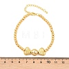 Brass Micro Pave Clear Cubic Zirconia Round Beaded Bracelets BJEW-F528-05G-5