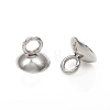 201 Stainless Steel Bead Cap Pendant Bails STAS-G224-24P-02-2