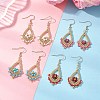 4 Pairs 4 Styles 201 Stainless Steel Teardrop Dangle Earrings EJEW-MZ00643-1