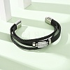 Natural Quartz Crystal & Braided Microfiber Leather Multi-strand Bracelets for Women Men GG-CBAEA55-01E-3