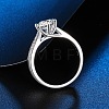 925 Sterling Silver Rhinestones Finger Rings for Women WGFFDD0-10-4