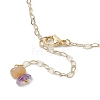 Natural & Synthetic Gemstone Pendant Necklace NJEW-JN04851-5