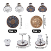  12 Sets 2 Style Iron & Zinc Alloy Button Pins for Jeans BUTT-NB0001-39-5
