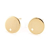 Flat Plate 201 Stainless Steel Stud Earring Findings X-STAS-I095-04-G-1