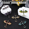 18Pcs 6 Colors Pterosaur Enamel Pins JEWB-ME0001-41-4