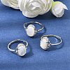 Brass Micro Pave Cubic Zirconia Finger Rings CU-CBA260E-05P-1