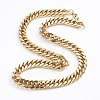 Men's 304 Stainless Steel Diamond Cut Cuban Link Chain Necklaces NJEW-L173-002C-G-2