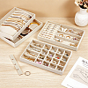 4Pcs 4 Styles MDF Covered with Velvet Jewelry Display Trays CON-UN0001-16A-4